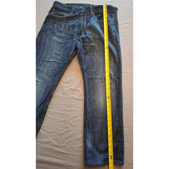 Men's Levi's 505 Straight Leg Regular Fit Medium Blue Jeans Size 34 X 30, EUC - Picture 2 of 8